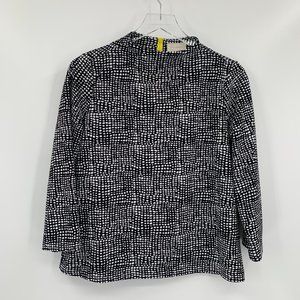 MELLODAY Black and White Patterned Blouse